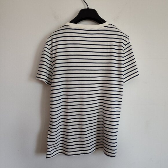 Ladies SZ M J Crew Nvy/Wh Stripe "Vintage Jersey" - Picture 2 of 2